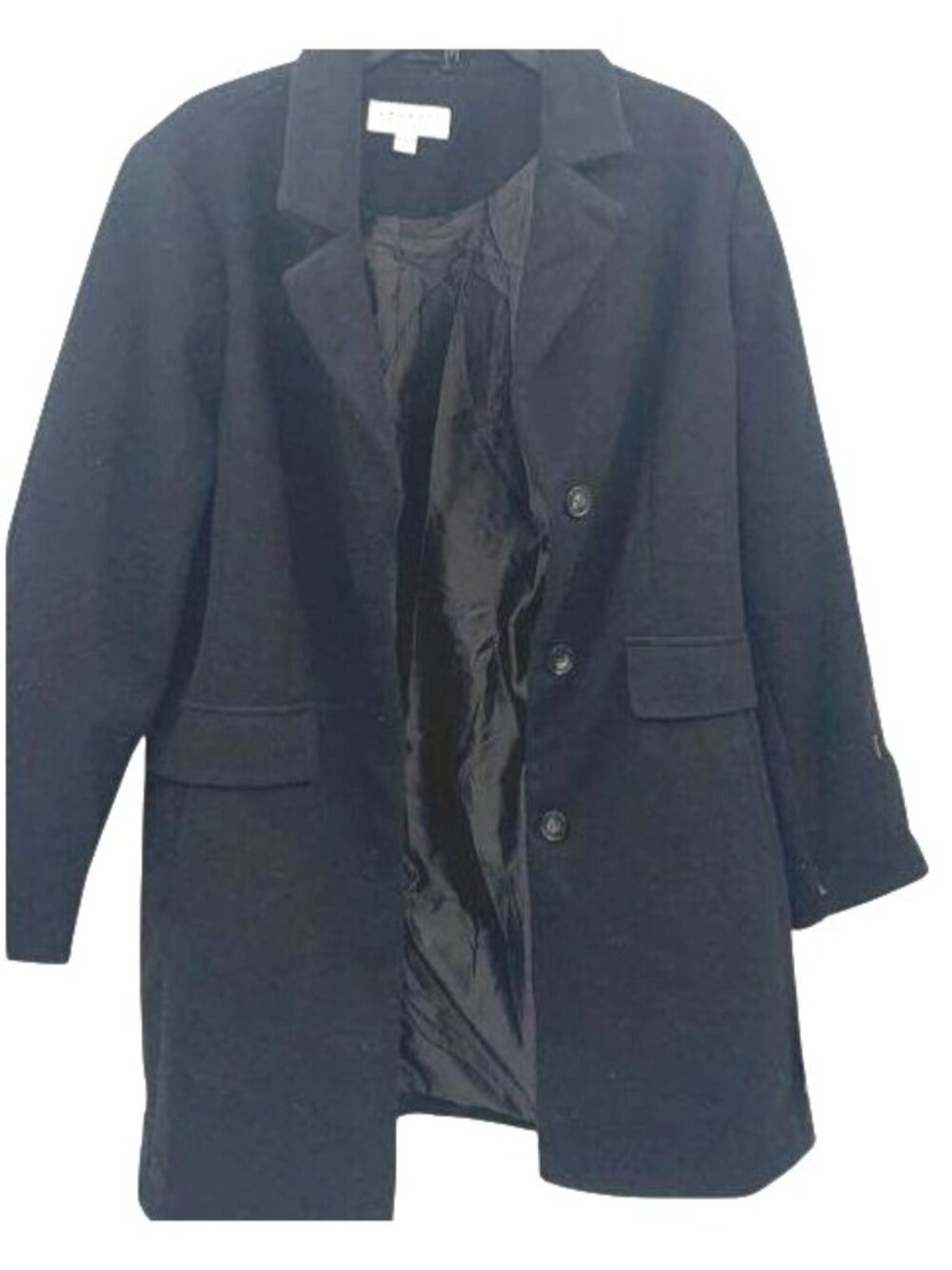 Laundry By Shelli Segal Black Long Coat XL NWT
